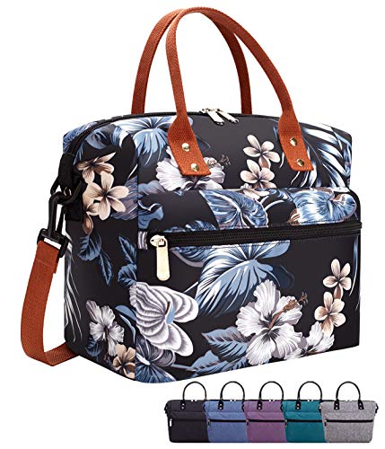 Leakproof Insulated Lunch Tote Bag with Adjustable & Removable Shoulder Strap, Durable Reusable