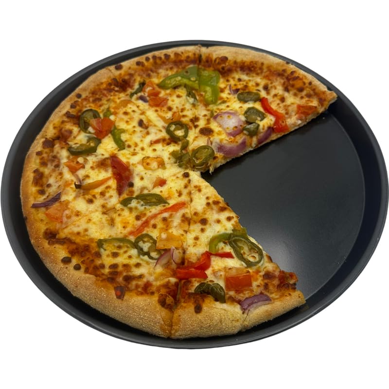 TIJAR® Pizza Pan, Pizza Baking Tray, Non Stick, Baking Pan for Owen, Strong and Durable Dishwasher Safe, 12 Inch Pizza (12 Inch)