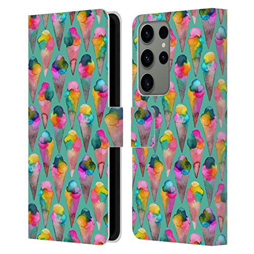Protection Galaxy S23 Ultra 5G Ninola étui portefeuille cuir à motif original pour écran