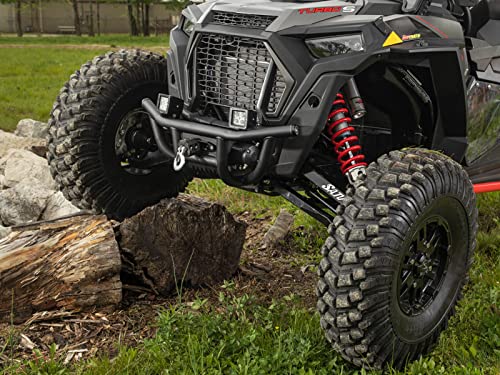 Paragolpes delantero con winch SuperATV 3500 lb para Polaris RZR miniatura 6