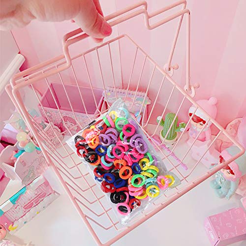 XCOZU Baby haarbobbels, 100 stuks, veelkleurige mini-zachte elastische meisjeshaarbanden, sterke haarbanden, haaraccessoires voor babymeisjes, kinderen peuters - Image 5
