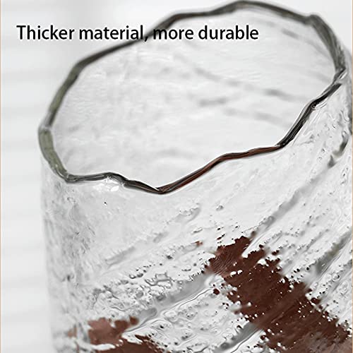 Set de 2 vasos de vidrio con patrón glaciar 12.5oz miniatura 6