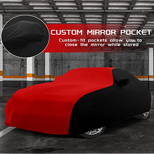Image of Indoor Car Cover Replace for 2009-2025 Nissan 370Z, Luxurious Stretch Satin Custom-fit Indoor Car Cover for Dust-Proof, Underground Garage, Car Show (370Z)