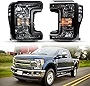 Nixon Offroad Headlights for Ford F-250 F-350 F-450 Super Duty 2017 2018 2019 Head Lights Assembly LED Projector DRL Replacement Turn Signal High Low Beam 1 Pair (Matte Black Housing / Clear Lens)