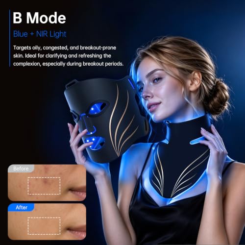 Red Light Therapy Mask for Face Neck DROPS TO - image 5