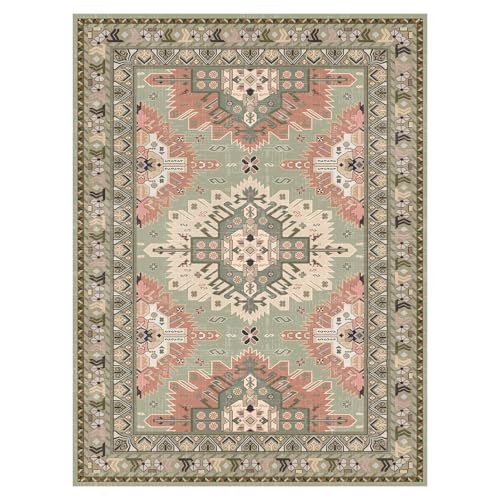 Tapete Vhong Boho Vintage Moderno 5x7 antideslizante lavable miniatura 4