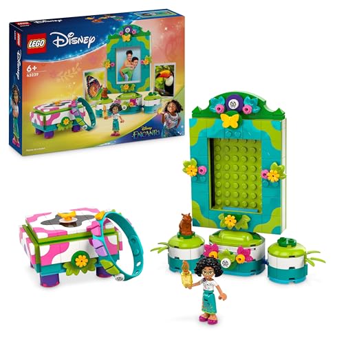 LEGO Disney Portafoto e Portagioie di Mirabel Madrigal, Giochi per Bambine e Bambini da 6 Anni con Mini Bambolina, Capibara, Braccialetto e Portafoto da Costruire, Idea Regalo dal Film Encanto 43239