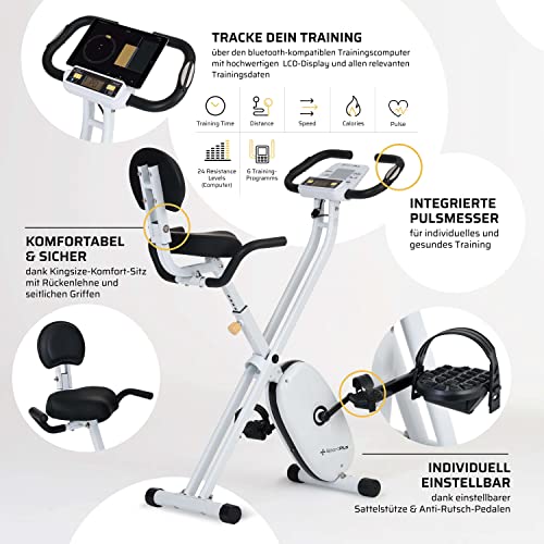 SportPlus klappbarer Heimtrainer mit 24 Widerstandsstufen