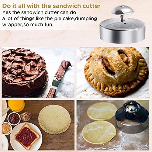 Sandwich Cutter Shapes, Stainless Steel Sandwich Sealer Mold, Mini Sandwich Cutters For Kids, For Small Pizza, Caribbean Crumbled Pastries, Apple Pie