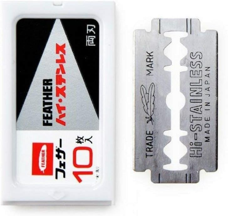 Feather Double Edge Razor Blades In Japanese Packing (10)