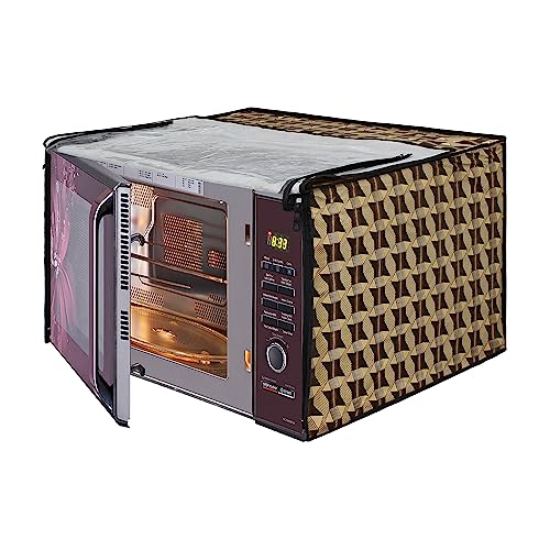 Image of DREAM KING Stylish Design & Printed Microwave Oven Cover Full Closure |waterproof & Dustproof Oven Cover Suitable for All Models - Multicolour SA06