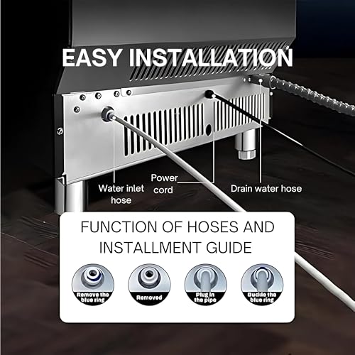 Image of Kilig C45 Commercial Clear Ice Maker Machine, 45 KG /Day Capacity, Self Cleaning Function, Self Timer Function,15kg Storage, 64 Ice Pieces / 11-20 Minutes - for Offices, Cafes, Restaurants and Bars