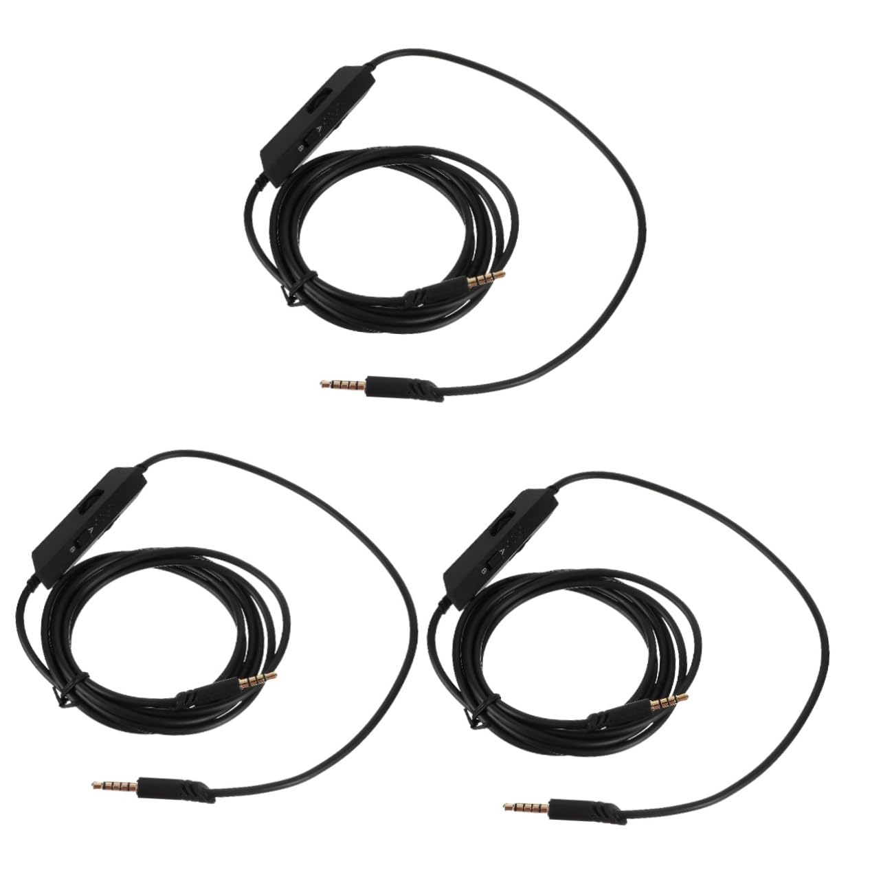 BESTonZON 3piezas Cable De Audio para Auriculares De Compatible con y Control De Silencio Integrado Longitud De Metros para Música y Chat Línea
