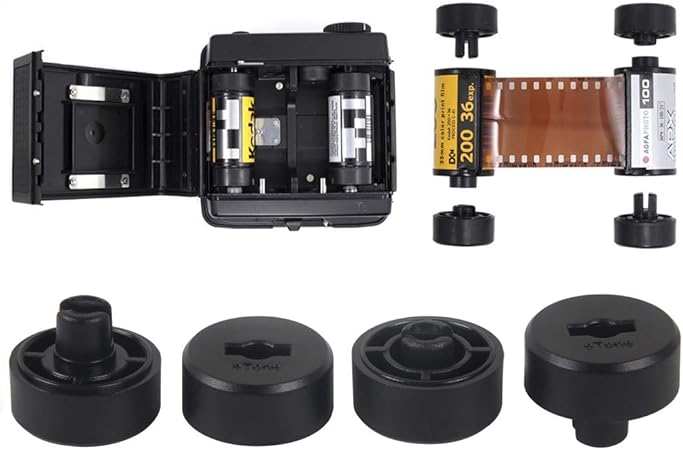 Amazon 2セット 135 35mm 120 35mm カセットアクセサリー 135 フィルムカートリッジアダプター キャニスターコンバーター パノラマペンタックス Rolleiflex Mamiya Hasselblad Makina Bronica ミディアム フォーマットカメラ用 Etone フィルムカメラ