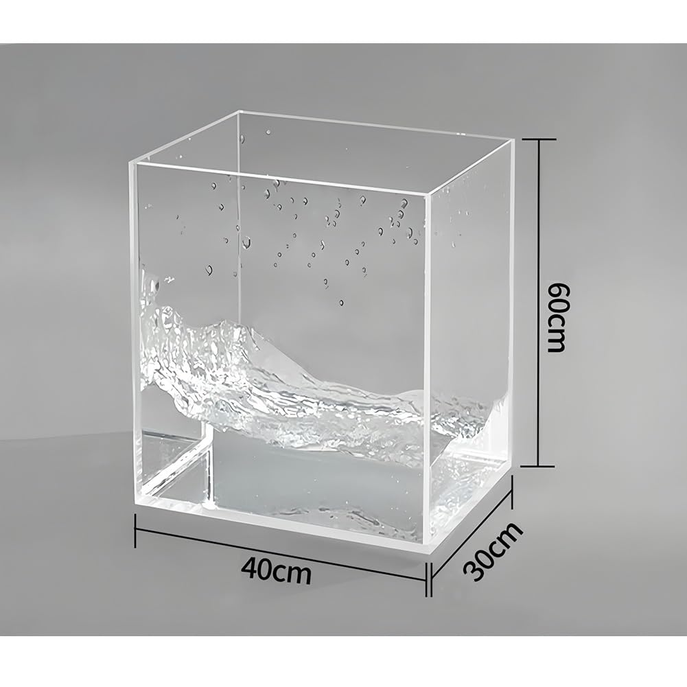 Tanque de Agua Profunda de acrílico Transparente, 5 mm de Espesor, for Almacenamiento de fotografías, Varios tamaños(40x30x60 cm)
