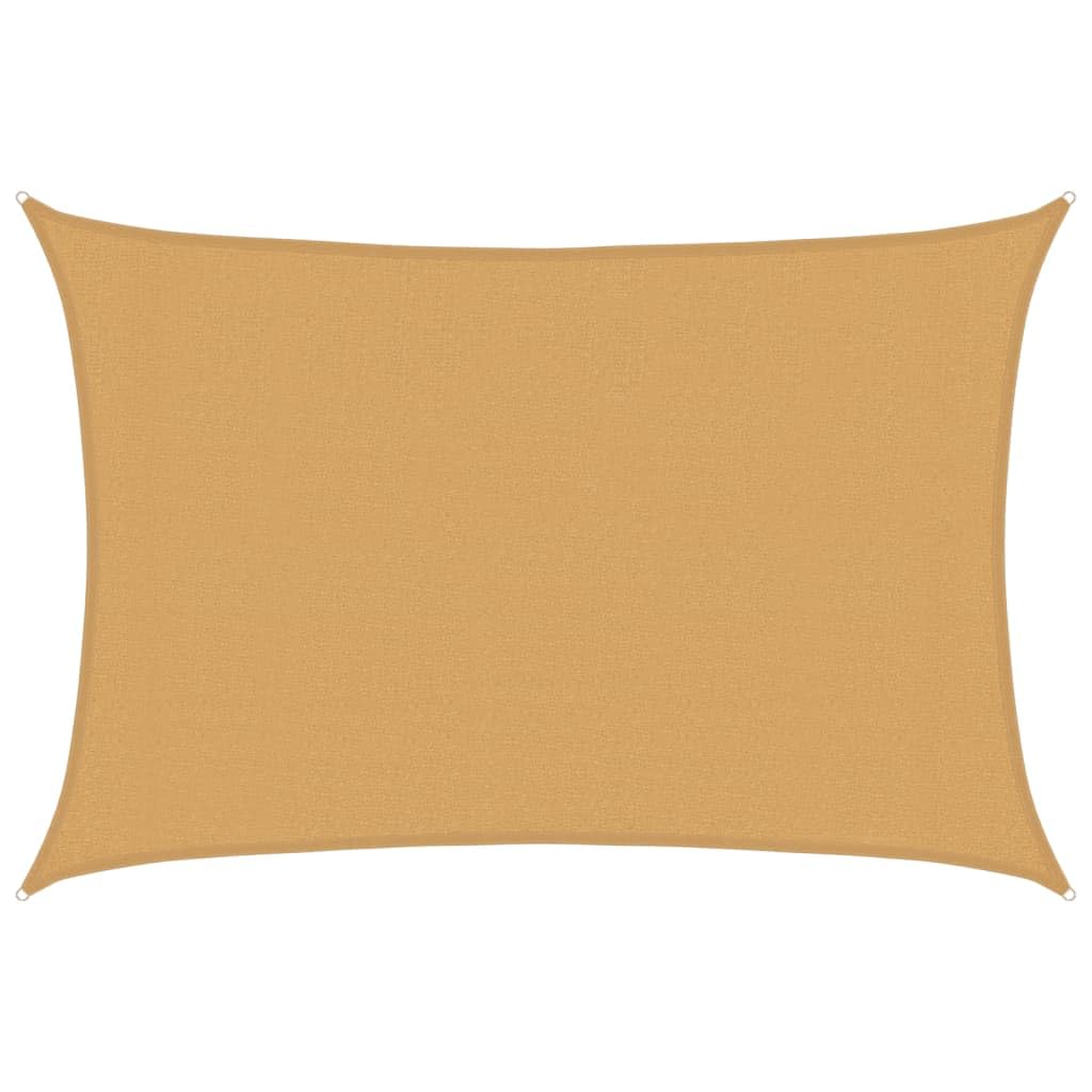 vidaXL Sunshade Sail 160 g/m² Rectangular Sand 3x5 m HDPE — image 1