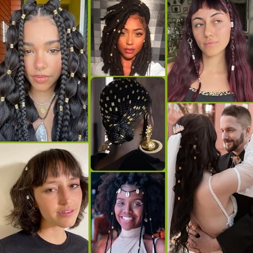 Accesorios para cabello kit 280 piezas doradas miniatura 6