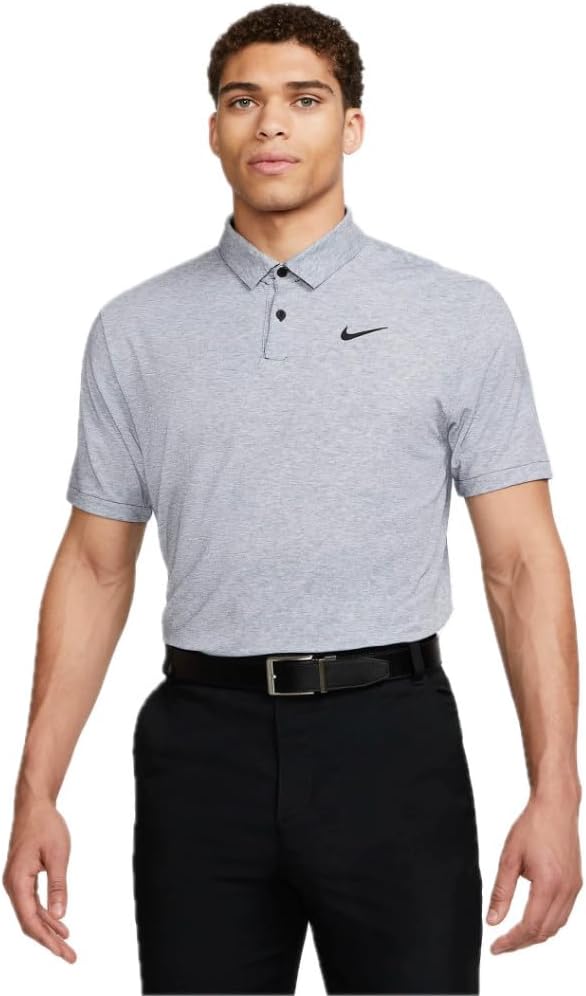 Nike Dri-FIT Tour Men's Golf Polo, Midnight Navy/Black, M Regular US
