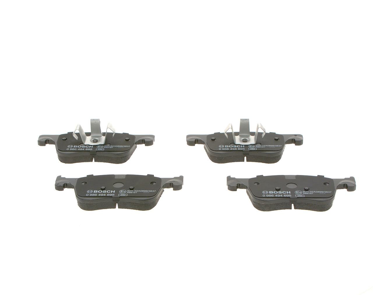 Bosch BP1690 Pastillas de freno Eje delantero certificación ECE-R90 1 juego de 4 pastillas