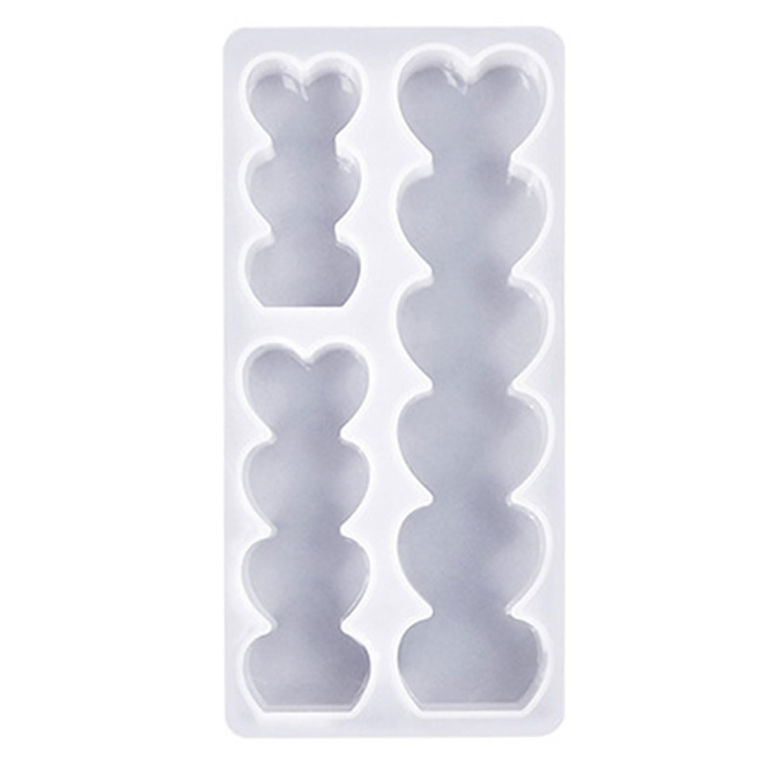 Yhplxyuus Molds Long Molds Waving/Heart for Making Soap Baking Craft Valentines Gift Mold