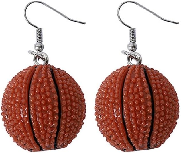 Sports Basketball Dangle Earrings Cute Basketball Football Drop Earrings Basketball Player Jewelry Gifts for Women
