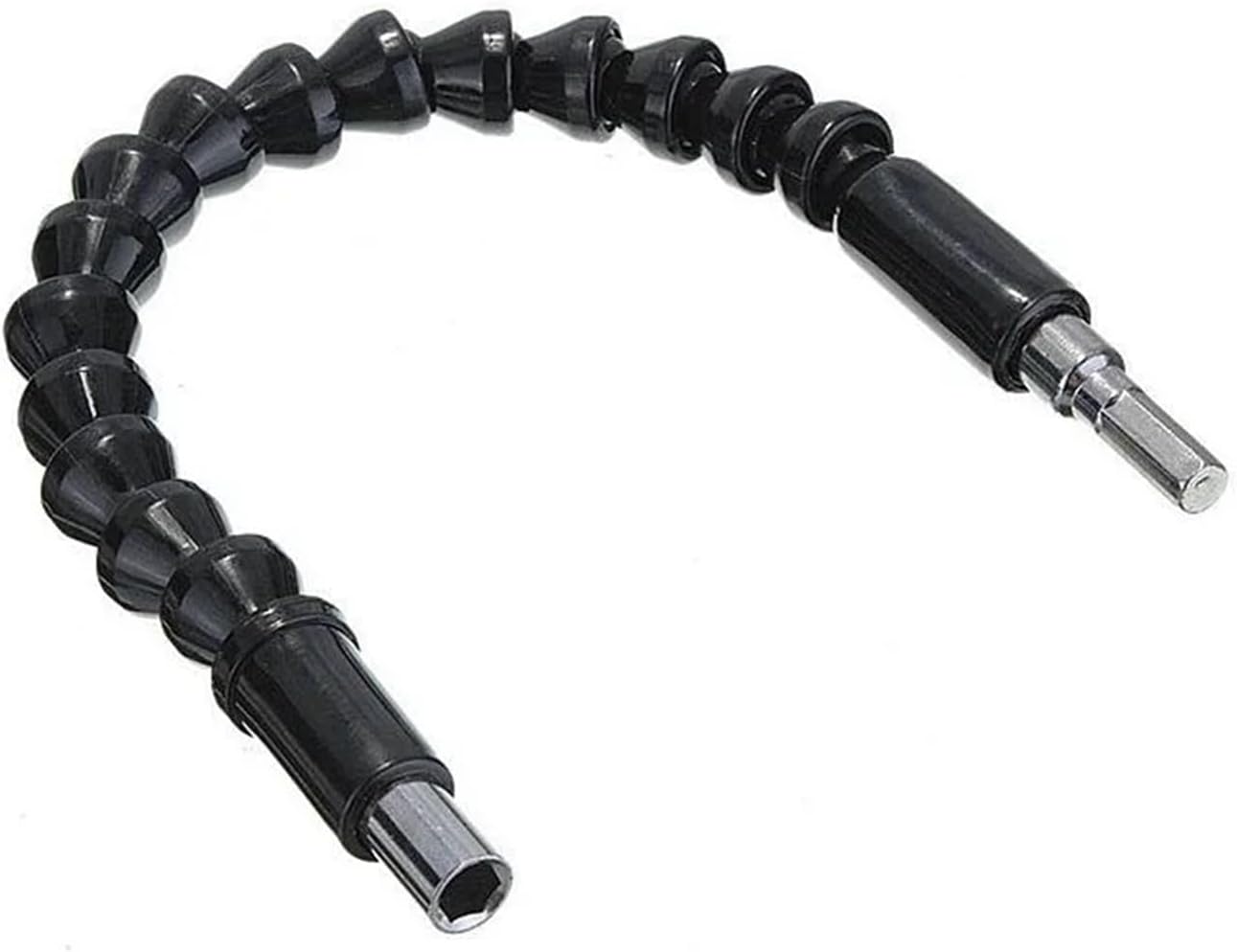 Flexible drill bit extension Flexible Shaft Drill Bit Magnetic Screwdriver Extended Bit Holder, 1 Pc 295mm for Attaching Electronic Drill Bit 1/4" Hexagonal Shank(Black)