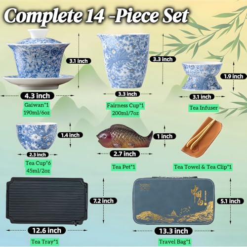 ICHAG Yangzhi Jade Portable Gongfu Tea Set