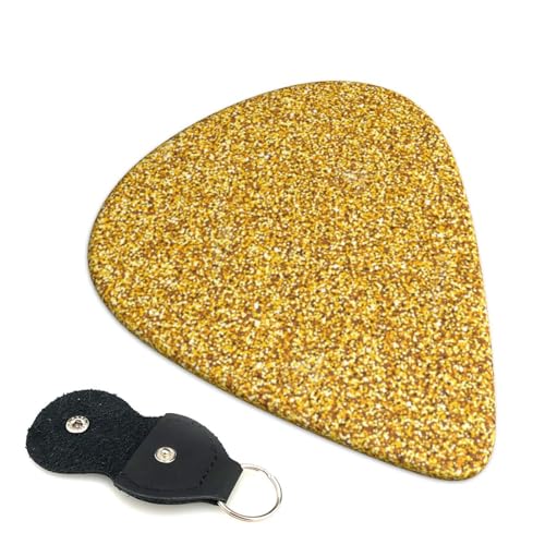 ゴールデン グリッター テクスチャ かわいい漫画エレキギターピック Abs 素材エレアコ弦楽器 初心者トライアングルピック 6 枚セット 0.46mm