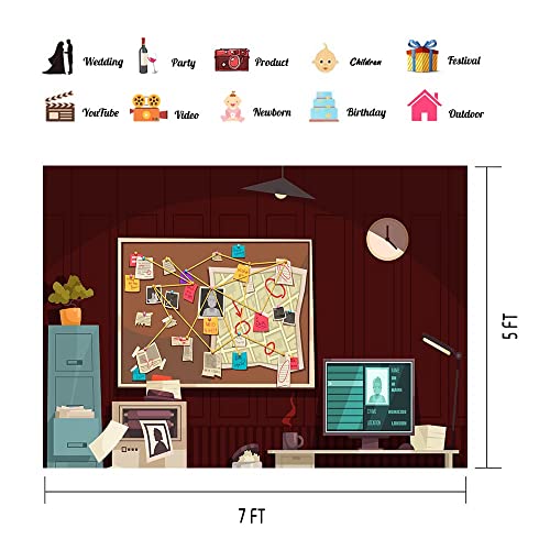 Telón de fondo detective 7x5 ft para fotografía miniatura 2
