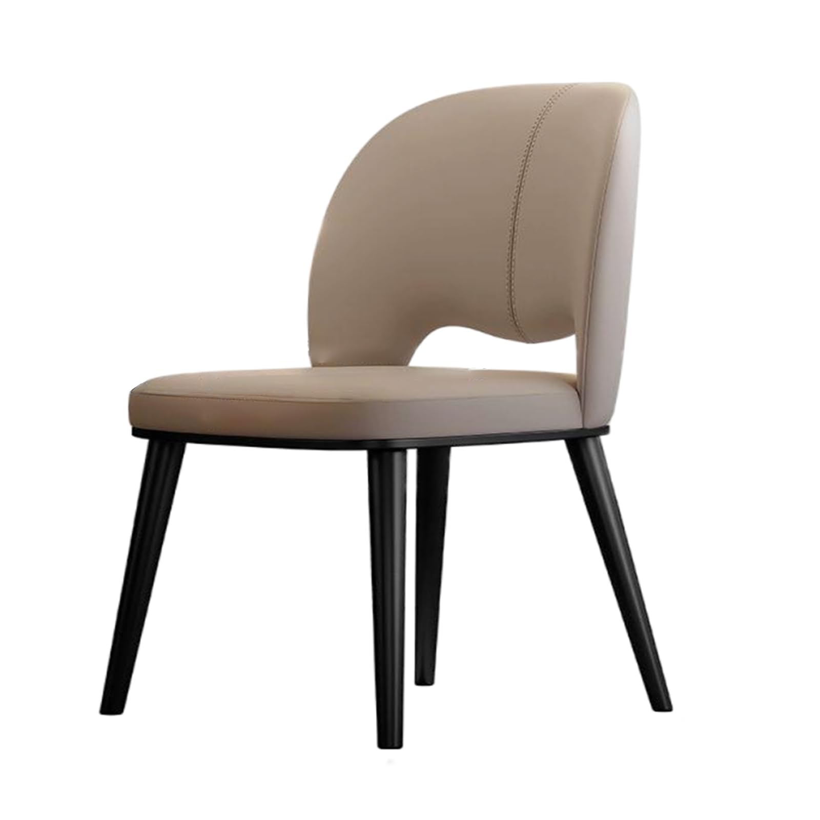 Tabourets de bar design lot de 2 JATIBOSH cuir de selle pieds métal dossier h45cm