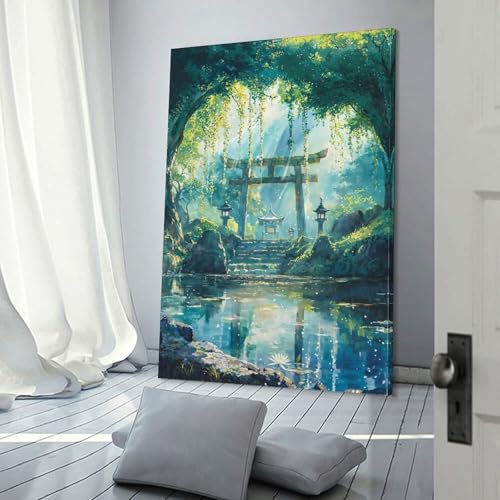 Art mural sanctuaire de Kami pour transformer un mur blanc triste 30x45