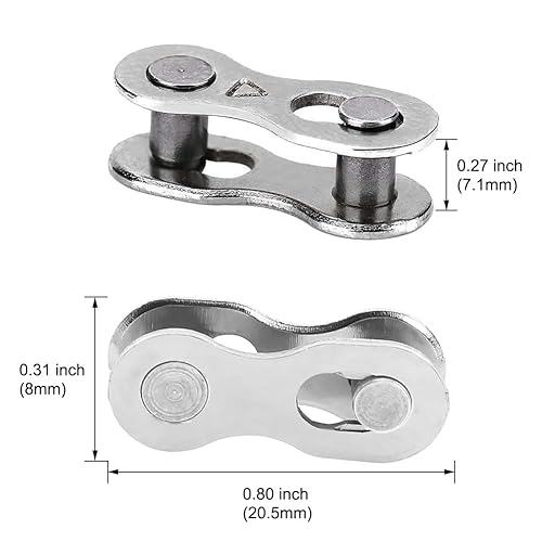 Miniatura 2 de Kigauru 10 pares de eslabones de cadena de 678 de velocidad para bicicleta, conector universal de cadena de bicicleta, hebilla mágica ligera,