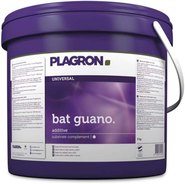 Plagron Bat Guano, NPK 6 15 – 3 with Extremely High Phosphate Content, 5 Litre