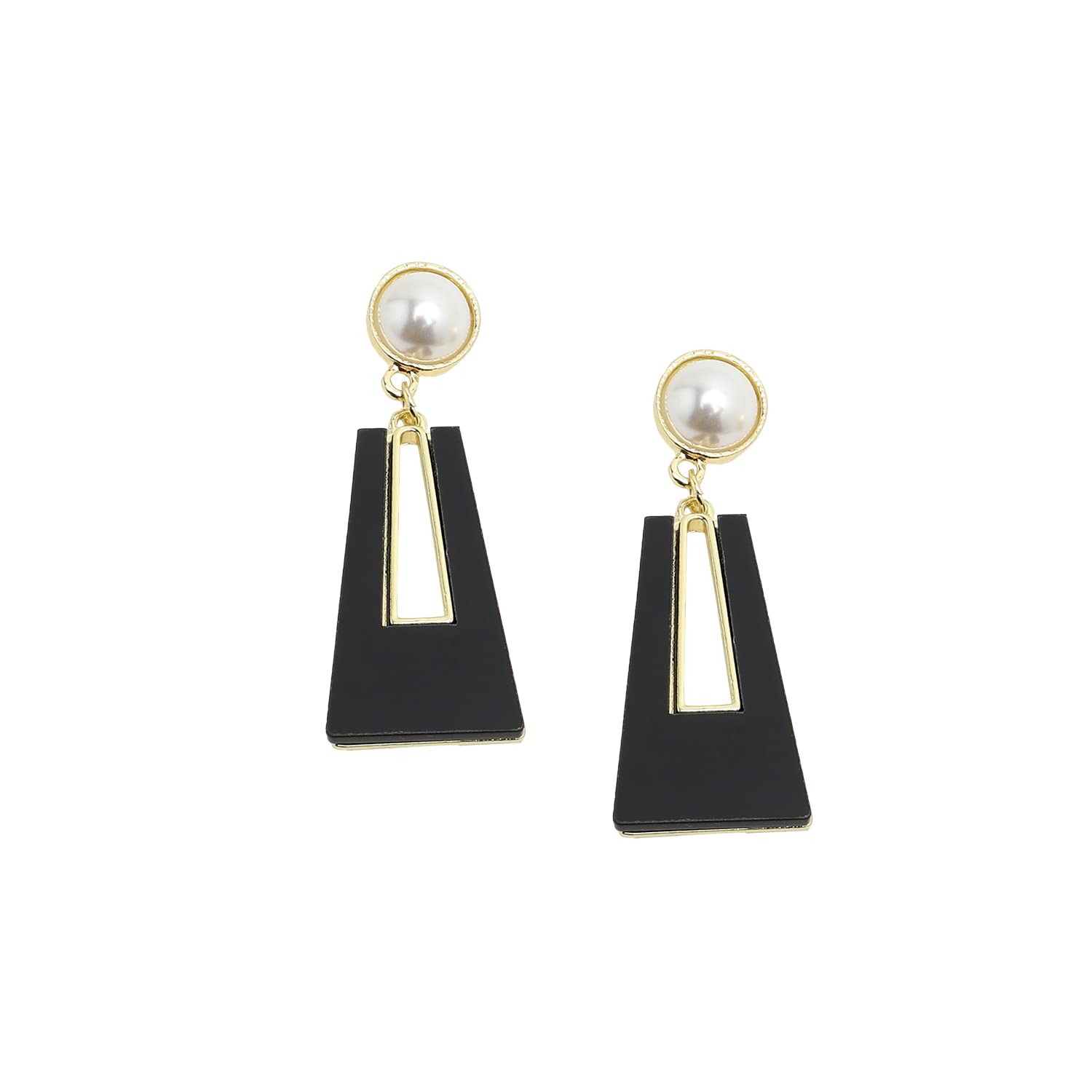 SOHI Gold Plated Brown Contemporary Drop Earring For Women and girls, Rhinestones, Fashion Accessories, jewellery for women, drop earrings, artificial earrings for women (7970) (B0BQ6Q47LH) Amazon Price History, Amazon Price Tracker