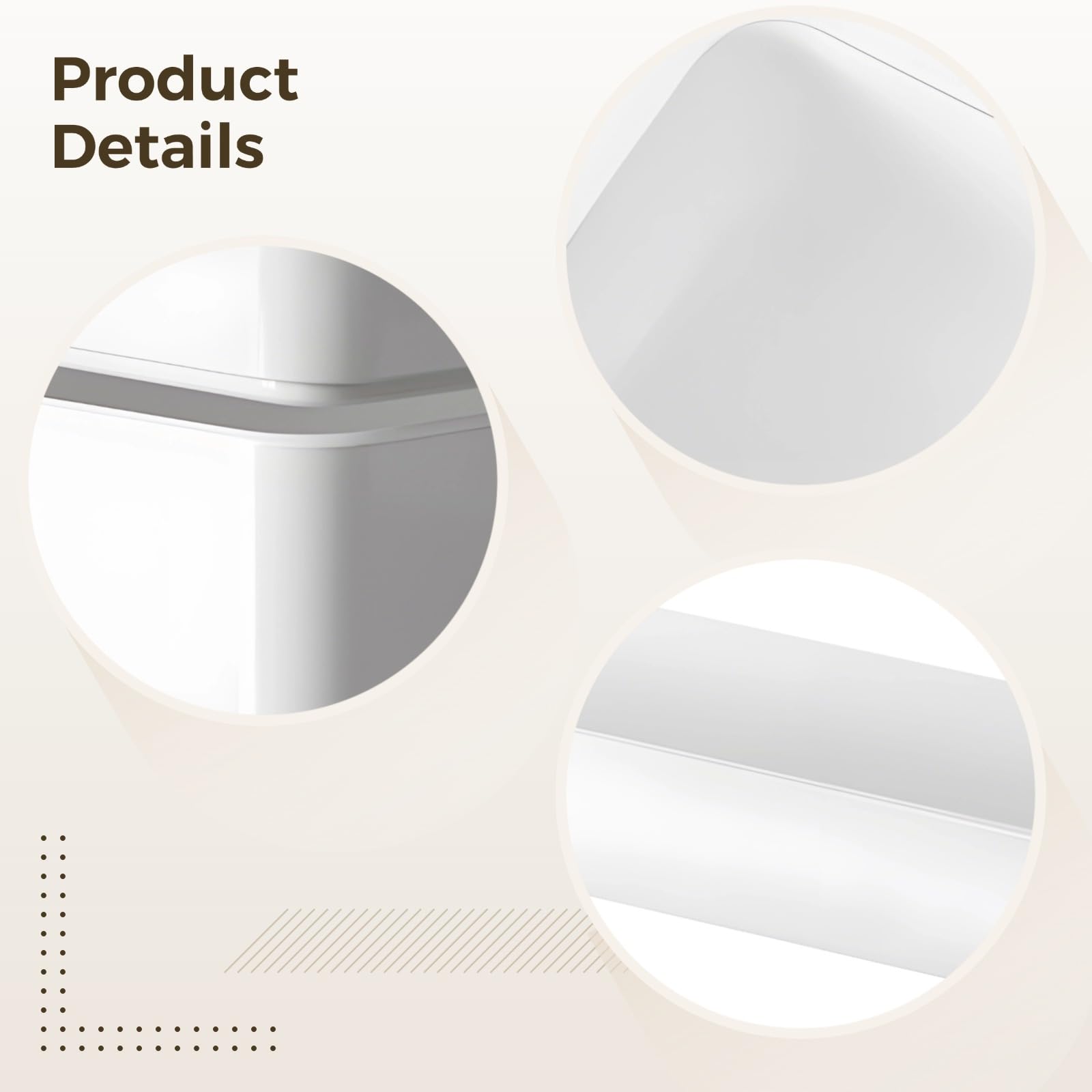 Juego de 4 bandejas de almacenamiento de plástico blanco, organizador de cajones apilables para cocina, oficina, cosméticos