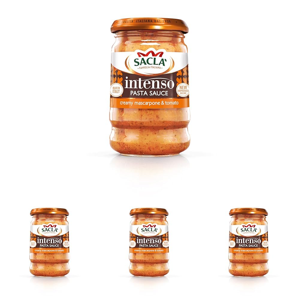 Sacla Italia Tomato & Mascarpone Intenso Stir In Sauce, 190 g (Pack of 4)