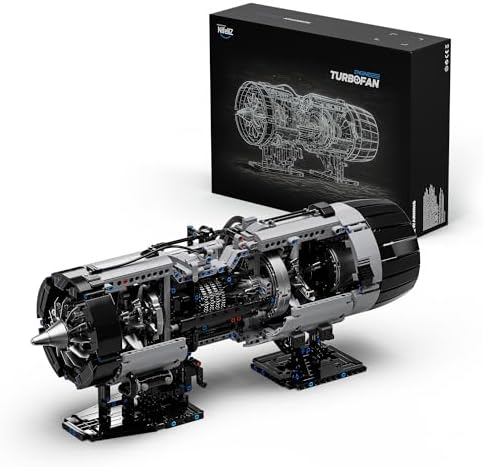 Nifeliz Turbofan Engine Building Set, Engineering Challenge Model for Adult Collectors, Physical Science Project and Display Piece (2,216 PCS, NF10317)