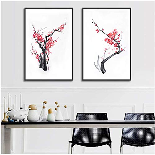 Toile plum blossom peinture de haute précision 50x70cm style moderne