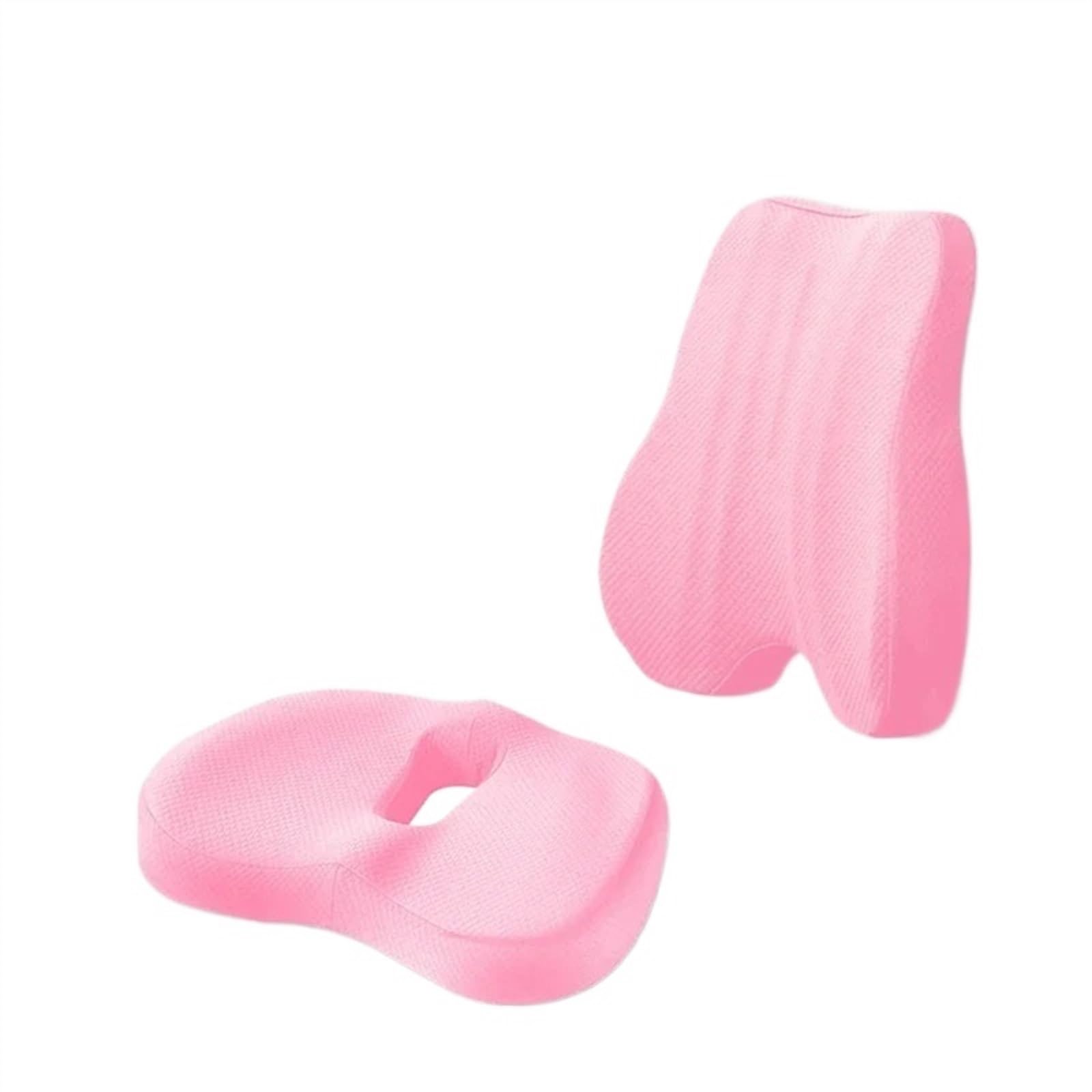 Cojín para coxis Cojin Antiescaras Cojín para Asiento, Conjunto de Almohada de Soporte para Espalda y Cintura, Almohadilla Lumbar ortopédica ergonómica para Alivio del coxis(2PCS-02)