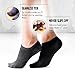 Bam&bü Women's Premium Bamboo Viscose No Show Uplifting Message Socks - 4 pairs - Black - Small 5-7.5