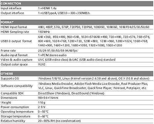 Miniatura 4 de AVMATRIX UC1218 - Tarjeta de vídeo HDMI con captura USB, transmisión en directo y grabación, HDMI a USB Dongle Full HD 1080P en directo streaming de
