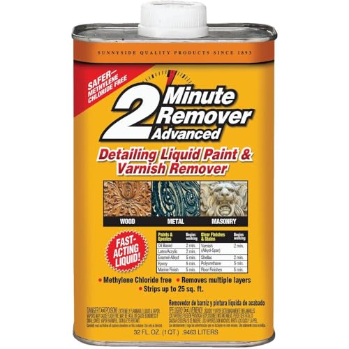 Sunnyside Corporation 2 Minute Remover Advanced Detailing Liquid Paint & Varnish Remover, 1 Quart - Liquid