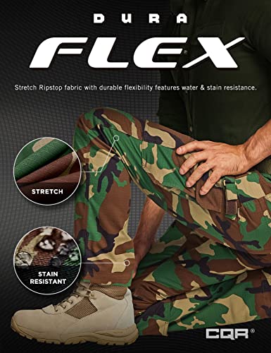 Image of CQR Men's Quick Dry Work Pants, Water Resistant Outdoor Tactical Pants, Lightweight Stretch Cargo Hiking Pants