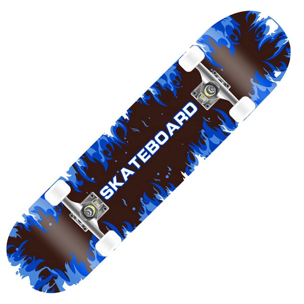 Skateboard, Skateboard, tavola da Skateboard Double Kick 31x8 Pollici in Acero for Principianti, for Trick Board for Adulti, Bambini e Adolescenti