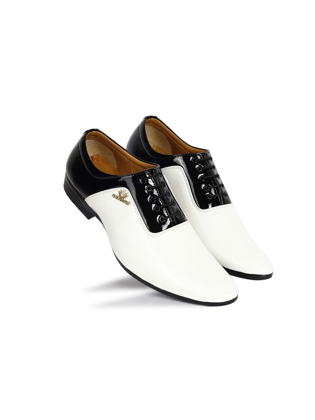 AADI Mens White & Black Synthetic Leather Derby Formal Shoes (B0CJHCDZ7K) Amazon Price History, Amazon Price Tracker