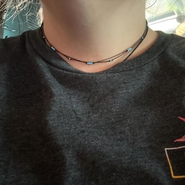 Dainty Boho Beaded Choker Necklace Beach Layered Colorful Bead Necklace Jewelry Gifts for Women - Image 4