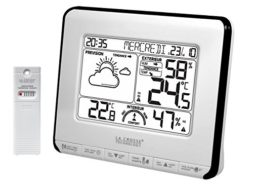 La Crosse Technology WS6818 Station Météo avec Indicateur de Confort - Blanc/Noir