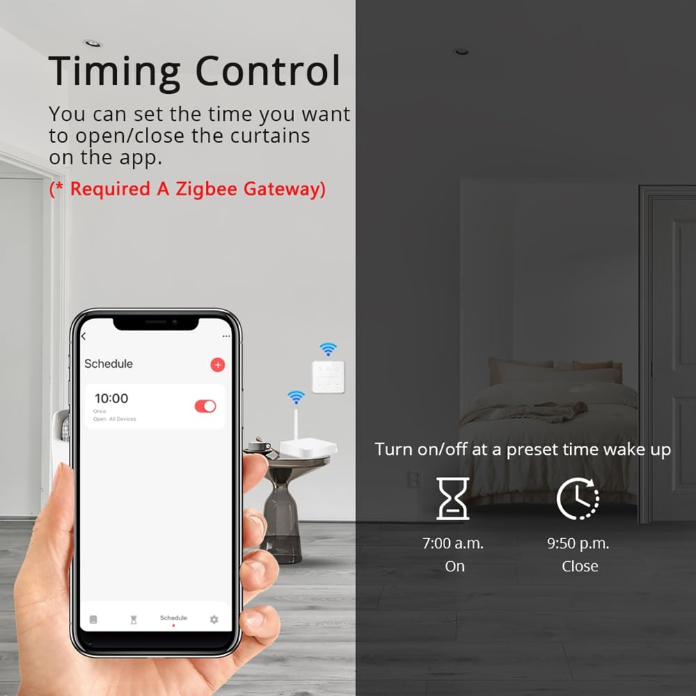 Tuya Zigbee 3-drożny ściemniacz światła przełącznik Tuya/Smart Life aplikacja pilot US EU standardowy przełącznik kontrola procentowa (A)