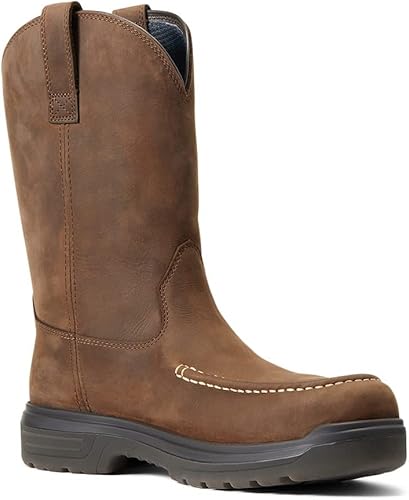 Miniatura 6 de ARIAT Men's MNS Turbo Pull on Moc Toe H2o Ct Mocha Fire and Safety Boot