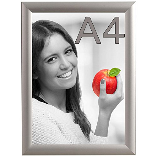 LABT DIN A4 Alu Klapprahmen Wechselrahmen Bilderrahmen Plakatrahmen Aluminium mit 25mm Rahmen